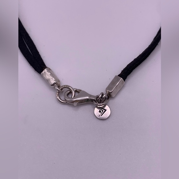 Silpada Vintage Sterling EVERLASTING CZ Suede Cord Multi-Strand Necklace - Picture 8 of 12